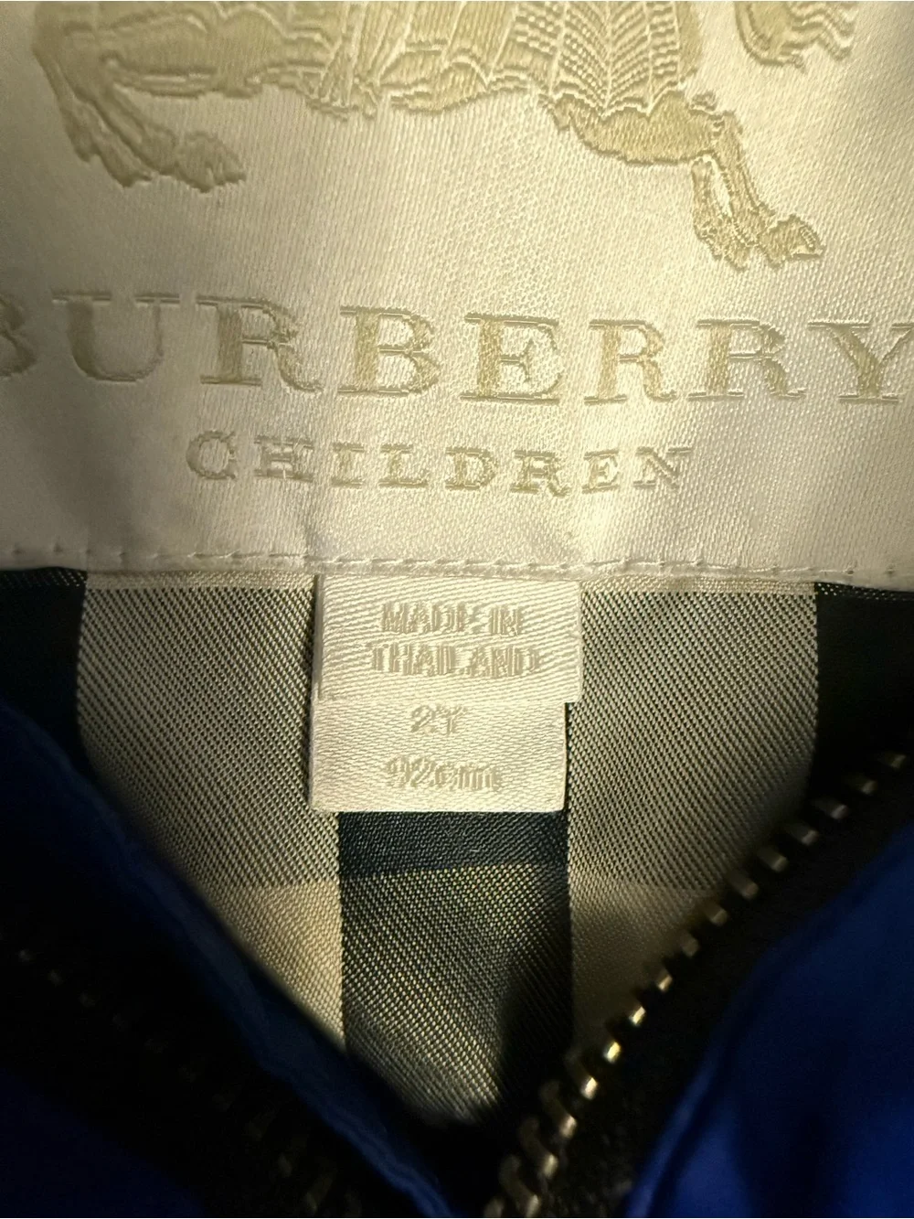 Kids Burberry Blue Puffer Hooded Coat 2Y / 2T warm!